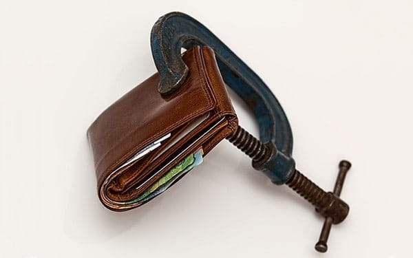 Wallet with clamp on it to stop you ploughing your own money into a struggling business