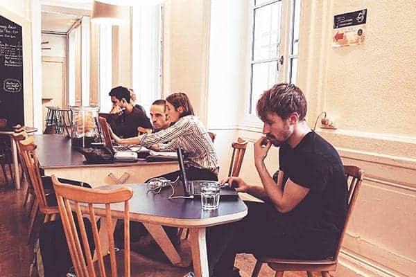 Freelancers in a coworking environment