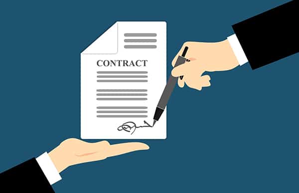 Never start work without a signed agreement with your client