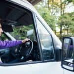 A tradesperson driving a van for work purposes