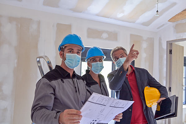 Subcontractors being walked through a site