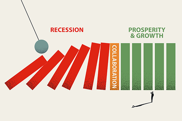 How collaboration can help to halt a recession and boost properity and growth