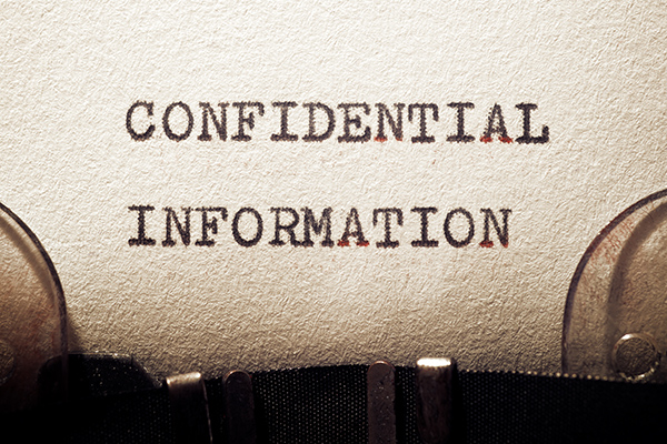 Confidential information phrase