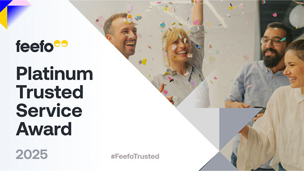 Feefo platinum trusted service award for 2025